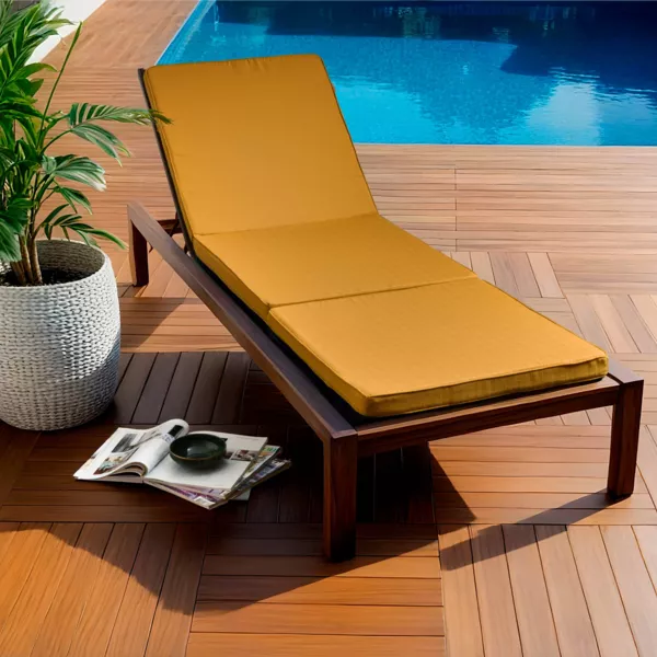 Coussin de transat déhoussable (190 x 60 cm) Sunset Jaune moutarde