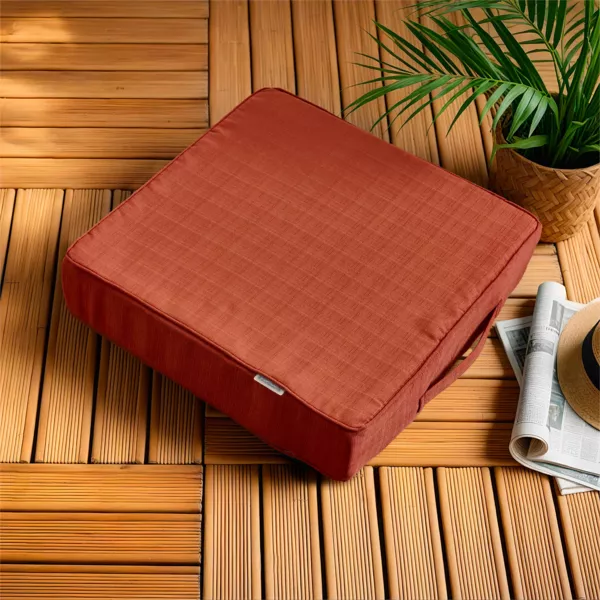 Bodenkissen Outdoor Bezug abnehmbar (45 x 45 cm) Sunset Terrakotta