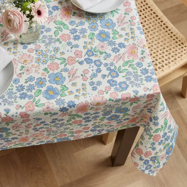 Mantel rectangular de algodón revestido (150 x 350 cm) Corolle Multicolor