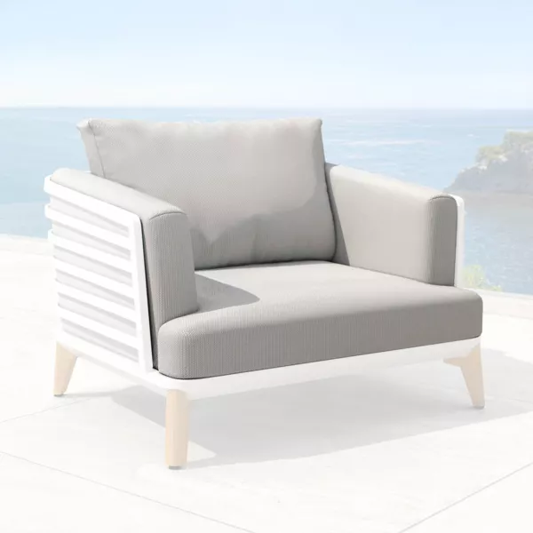 Housses de coussin de remplacement pour Fauteuil Monte Carlo Gris clair