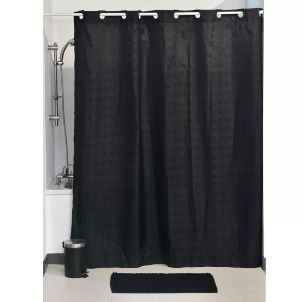 Cortina para ducha (200 cm) Cuadro Negro