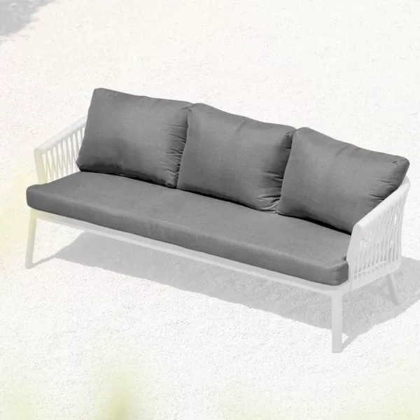 Housses de coussin de remplacement pour Canapé 3 places Amalfi Gris anthracite
