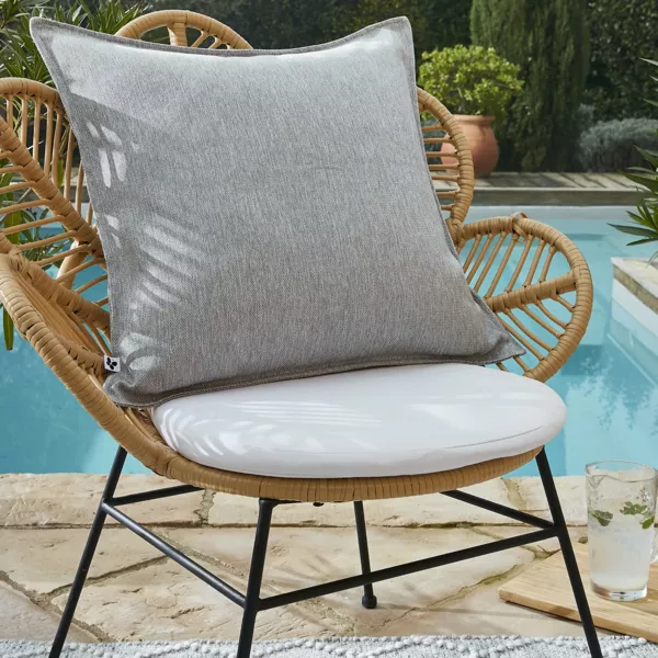 Housse de coussin extrieur carre (60 x 60 cm) Naia Gris galet