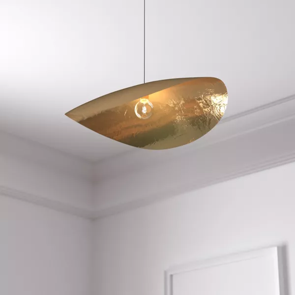 Pendellampe i metal (56 x 42 cm) Arlo Guld
