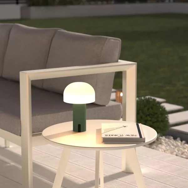 Lampe à poser extérieur métal (H22 cm) Jany Vert olive