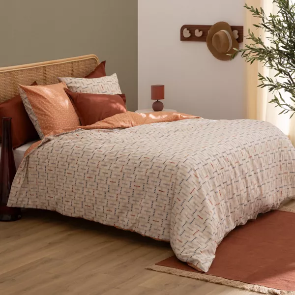 Funda nórdica y dos fundas de almohadas algodón (240 x 220 cm) Posei Multicolor