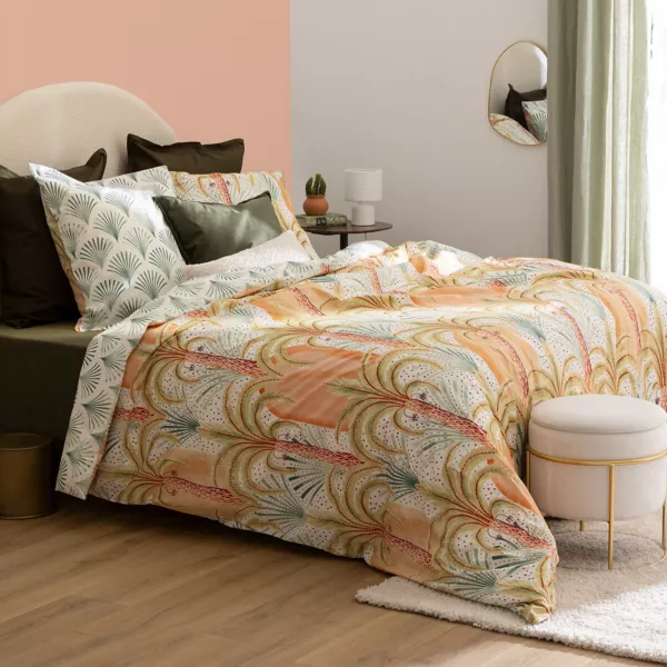 Funda nórdica y dos fundas de almohadas percal de algodón (240 x 220 cm) Janice Multicolor