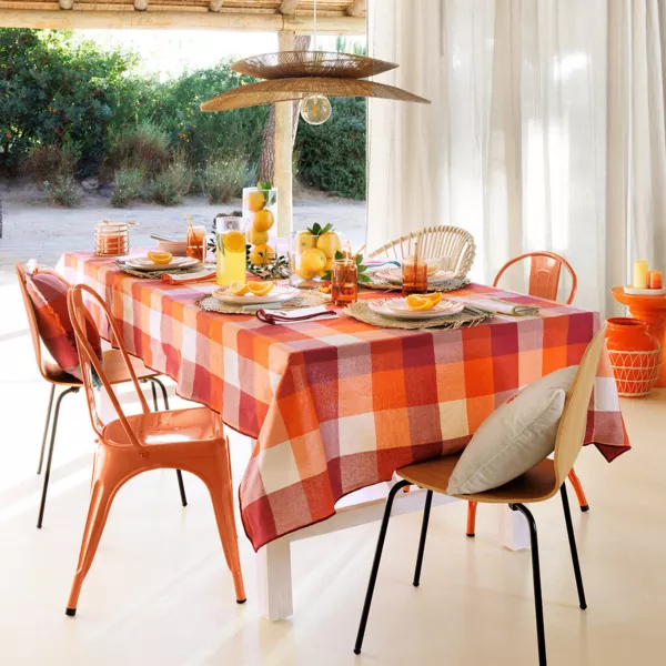 Tovaglia rettangolare cotone (150 x 250 cm) Madras Multicolore