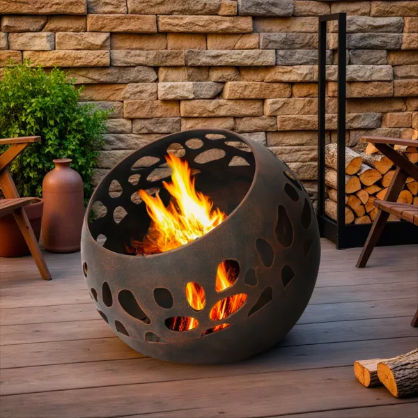 Feuerschale rund (D50 x H45 cm) Pyra Antikbraun