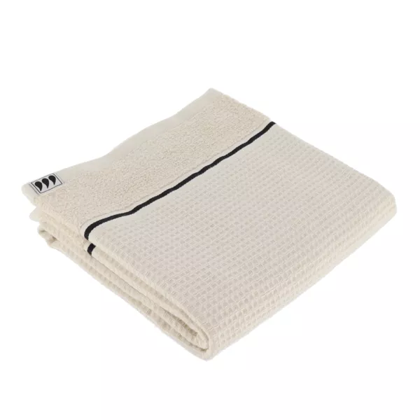 Badhanddoek katoenen honingraat (50 x 90 cm) Japandi Beige