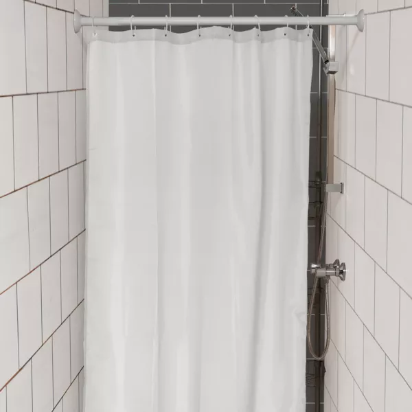 Rideau de douche étroit spécial douche (120 x 180 cm) Uni Blanc
