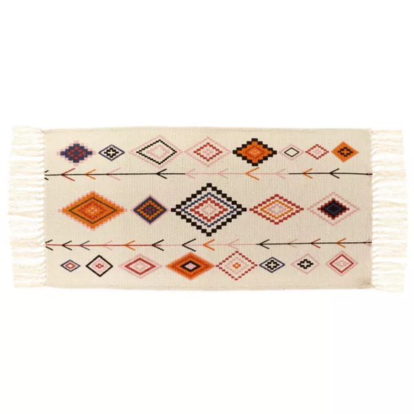 Bomuldstppe til stuen (45 x 90 cm) Tulum Flerfarvet