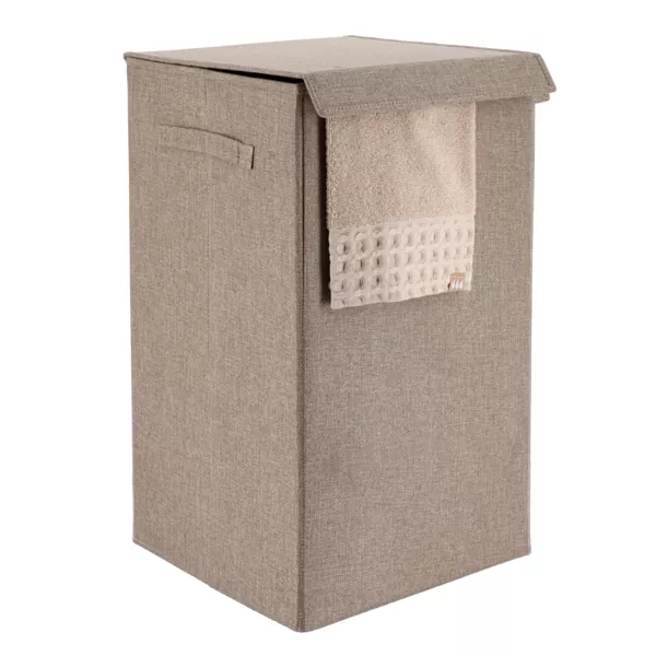 Panier à linge pliable (H60 cm) TissuFlex Taupe