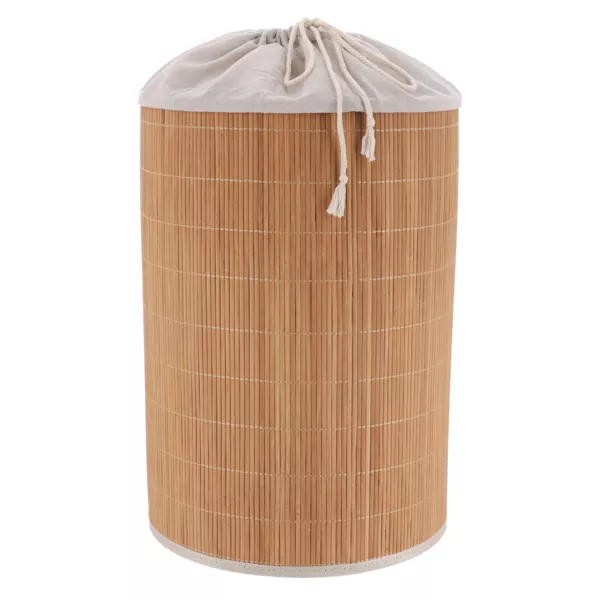 Panier à linge rond et pliable (H50 cm) Harmonie Naturel