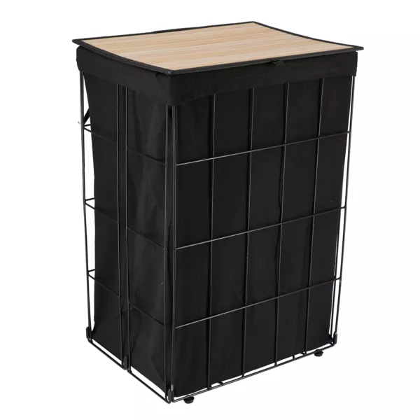 Cesto de ropa plegable (H60 cm) Industrial Negro