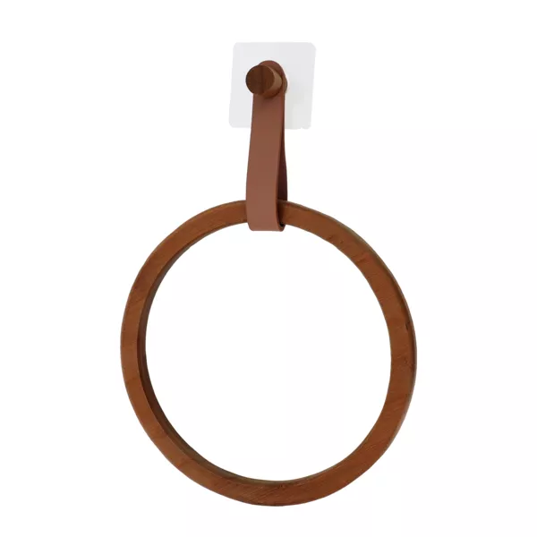 Porte serviette adhésif arrondi (D21 cm) Season Color Caramel