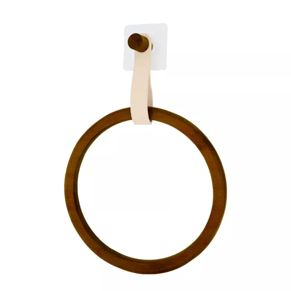 Porte serviette adhésif arrondi (D21 cm) Season Color Beige