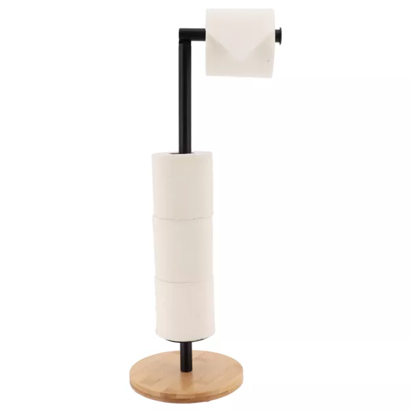 Toilettenpapierhalter mit Aufbewahrung Harmonie Schwarz