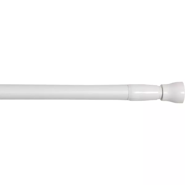 Tringle autobloquante extensible ronde (L70 - 120 cm / D22 mm) Pression Blanc satiné