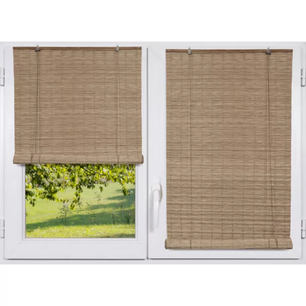 Store enrouleur extérieur effet rotin (90 x 180 cm) Tanoa Beige