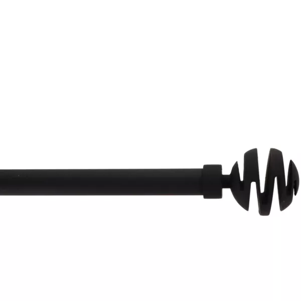 Kit asta per tenda estensibile (L120 - L210 cm / D19 mm) Villalouise Nero opaco