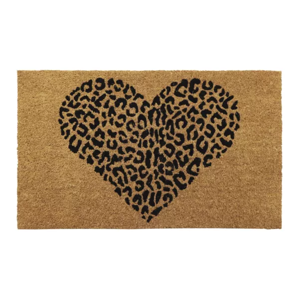 Paillasson Coco (45 x 75 cm) Leopard Noir