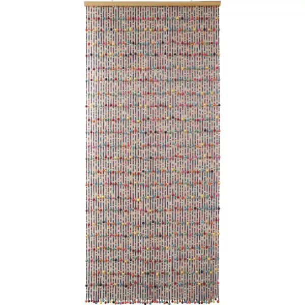 Parel houten deurgordijn (90 x 200 cm) Gipsy Meerkleurig