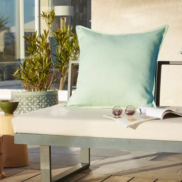 Housse de coussin extrieur carre (60 x 60 cm) Naia Vert carabes