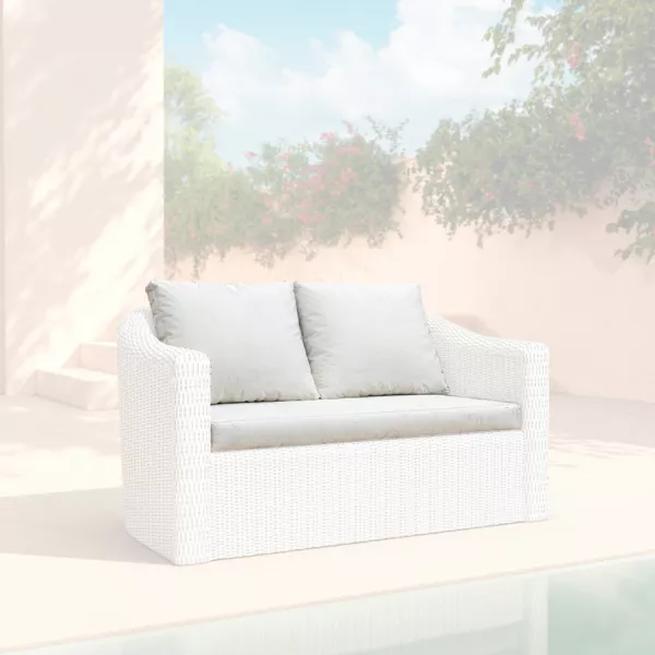 Fundas de cojn de repuesto para Sof 2 personas Calvi Blanco