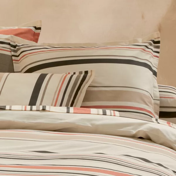 Funda de almohada cuadrada de algodón lavado (65 x 65 cm) Hugo Coral