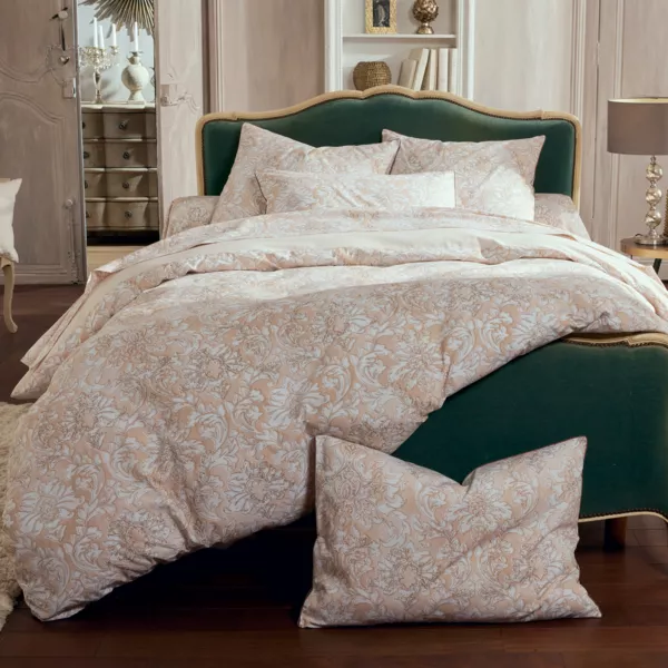Funda nórdica de percal de algodón (200 x 200 cm) Palazzo Beige