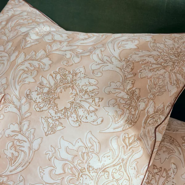 Funda de almohada cuadrada de percal de algodón (65 x 65 cm) Palazzo Beige