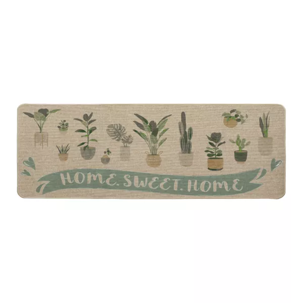Skridsikker entrémåtte (50 x 140 cm) Home Sweet Home Beige