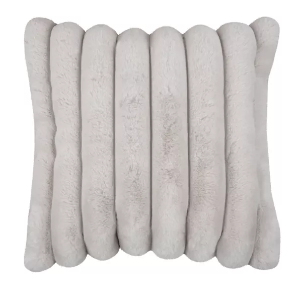 Coussin carré fausse fourrure (45 x 45 cm) Polary Ecru
