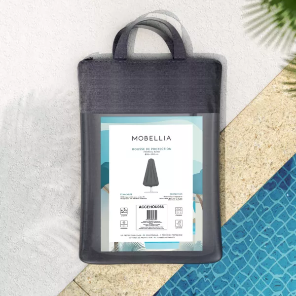 Funda de protección impermeable para sombrilla redonda (D50 x H190 cm) Universal Gris