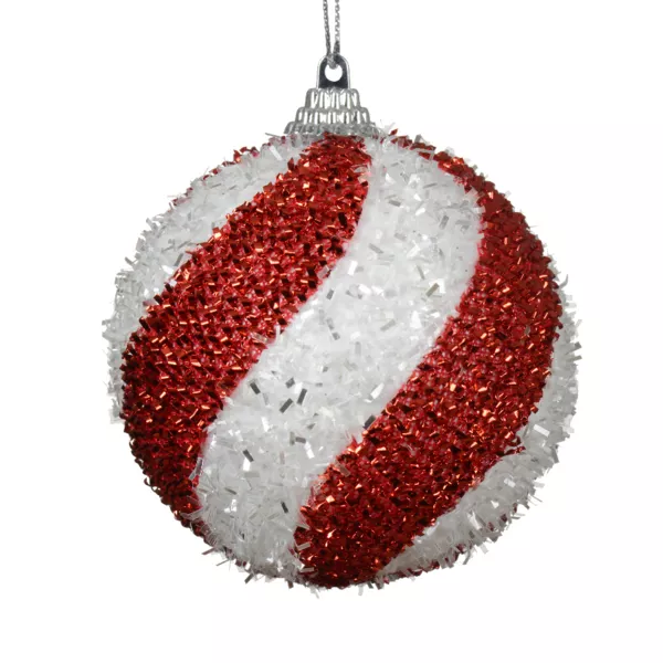 Lot de 12 boules de Noël (D100 mm) Spiralis Rouge