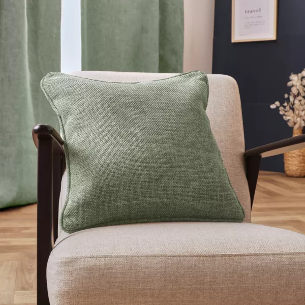 Vierkant geweven kussen (45 x 45 cm) Alba Rozemarijn Groen