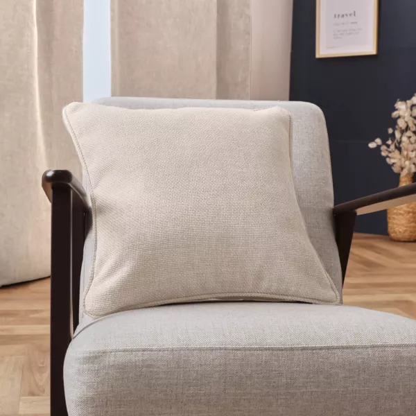 Coussin carré tissé (45 x 45 cm) Alba Beige grège