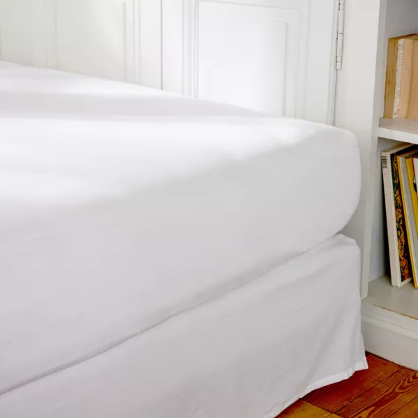 Drap housse percale de coton (90 x 190 cm) Cali Blanc