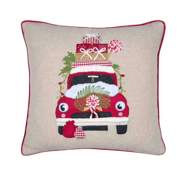 Coussin de Nol carr (45 x 45 cm) Gifted cru