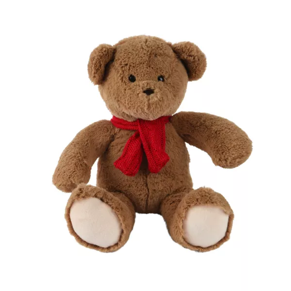 Peluche douceur (H30 cm) Oscar et �charpe Rouge