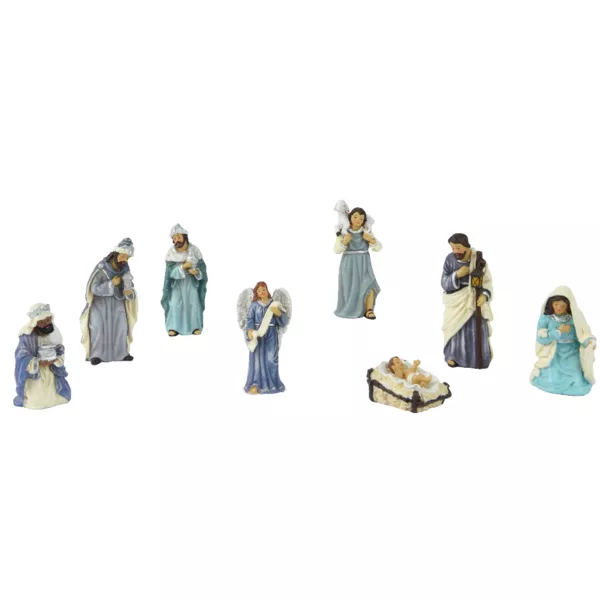 Lot de 8 santons (Hauteur 9 cm) de Luís