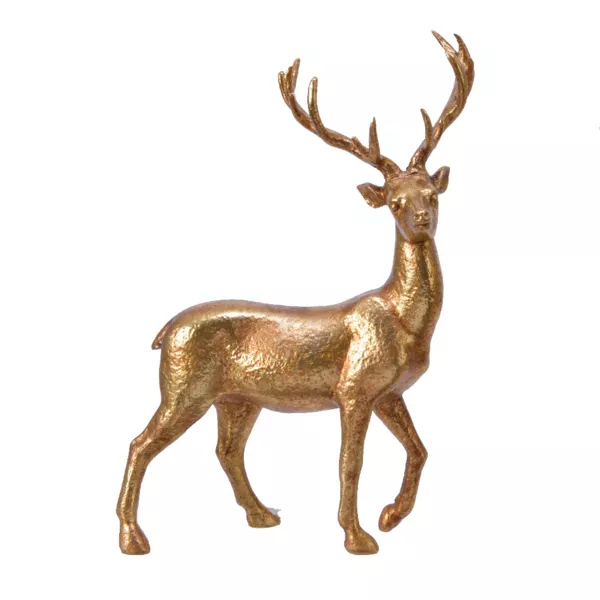 Cerf décoratif (H22 cm) Forêt enchanté Dorée