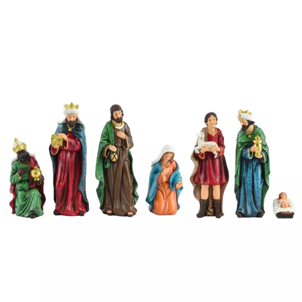 Lot de 7 santons (Hauteur 12,50 cm) d'Achille