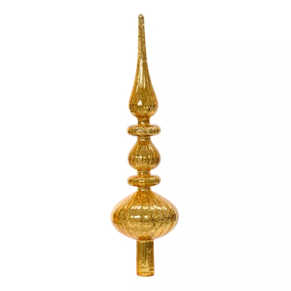 Glas Juletrstop Romantisk Guld