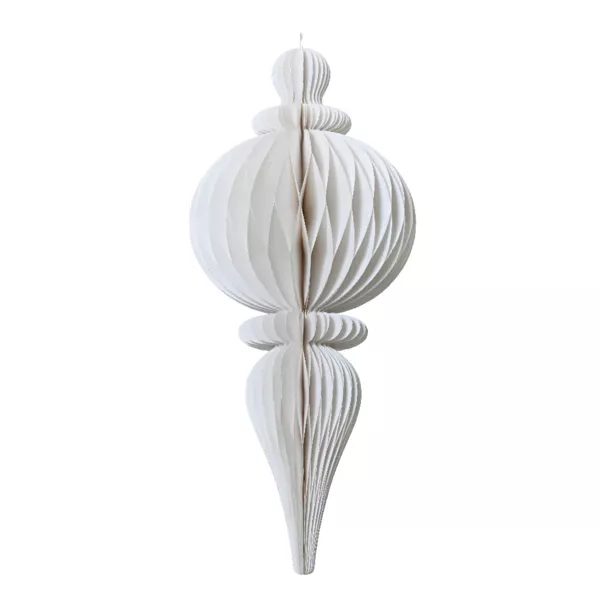 Suspension de Nol en papier (H80 cm) fermeture Magntique Blanc