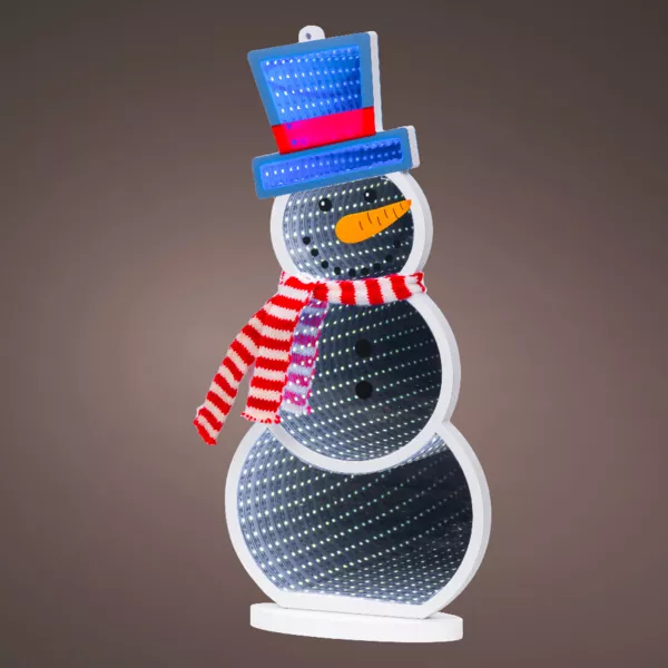 Bonhomme de neige lumineux 137 LED (H40 cm) Infinity Multicolore