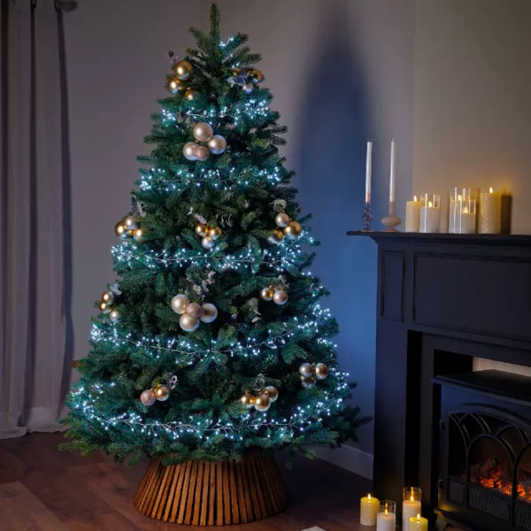 Guirlande lumineuse 6 m 480 Micro LED câble argent Luxe Blanc froid