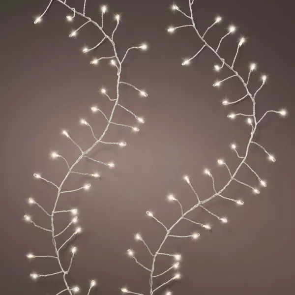 Guirlande lumineuse 12 m 960 Micro LED câble argent Luxe Blanc chaud