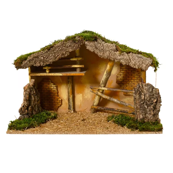 Crèche de Noël vide (Hauteur 35 cm) Sainte-Mélina